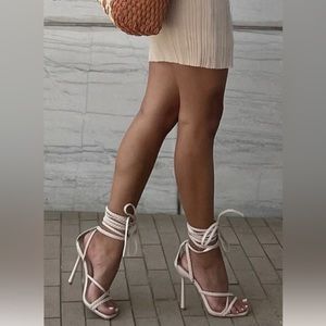 Date day strappy tie up heel